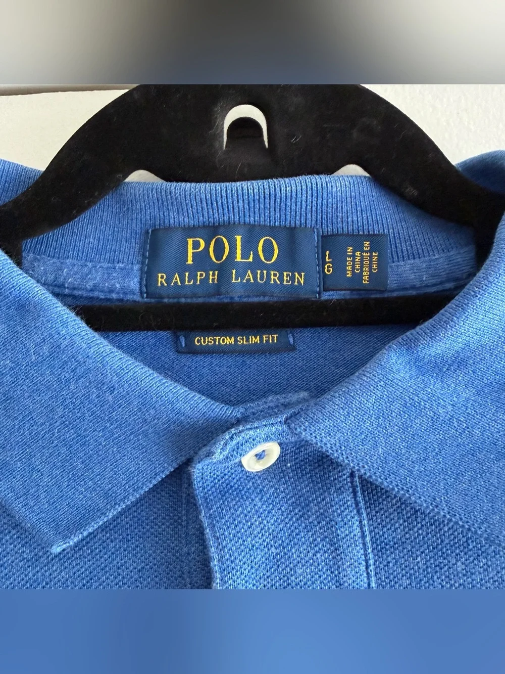Polo Ralph Lauren Blue Short Sleeve Cotton Custom Slim Shirt